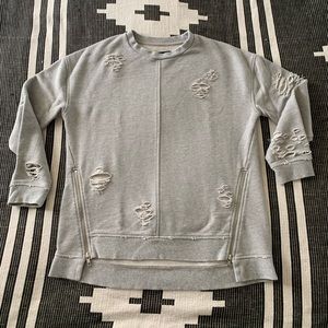 Joes Jeans distressed gray sweatshirt